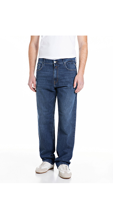 リラックスフィットKIRAN インディゴストレッチデニム